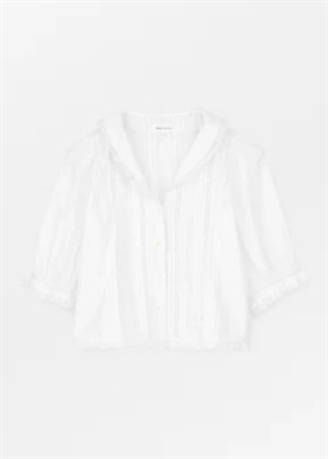 Magnolia short sleeve bluse Optic White Skall Studio 